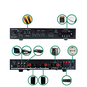 Усилитель звука на 6 каналов с Bluetooth, FM Орбита OT-SPA02